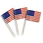 American Flag Decorative Party Toothpicks  200 Pack   Cupcake Picks  Drink 