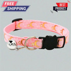 Reflective Dog Collar Cute Pet Puppy Neck Adjustable Nylon Cat Collar With Bell