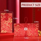 4 Pieces Silk Red Envelope Chinese Pocket Lucky Money Hong One Size 