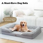Orthopedic Dog Bed For Large Dogs - Supportive Foam Pet Couch Sofa Bed Washable