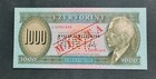 1983 Hungary  Unc 1000 Forint Soecimen minta Paper Money