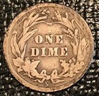 Vintage Very Good Vg 1916 S Barber Silver Dime Coin-old Us Coin-sep319