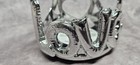 Rare Bath   Body Works Silver Colored Love 3 Wick Candle Holder Valentines 