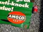 Large Vintage 1950 s Amoco Gas paper Gas Station Window Sign 43   X 27  