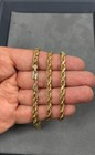 14k Solid Gold Diamond Cut 4 5mm Rope Chain 22   Inches 35 87 Grams