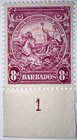 Travelstamps  1946 Barbados Stamp Sc  199a  Mint  Original Gum Never Hinged  8d