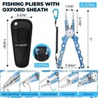 Haushof 3pc Camo Fishing Tool Kit Fishing Pliers With Sheath Saltwater Resistant