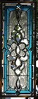 Stained Glass Transom Window Hanging Panel 33 3 4 X 13  Incl Hooks