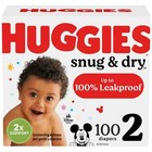 Huggies Snug   Dry Baby Diapers  Size 2  12-18 Lbs   100 Ct  select For More 