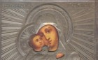 Antique Russian Icon Sterling Silver Vladimir Icon Of The Mother Of God  5000 
