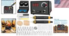 Wood Burning Kit Pyrography Pen Set Digital Temp Adjustable 2 Tips 30 Nozzles