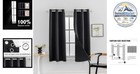 Blackout Curtains 2 Panels Black 37w X 63l Thermal Insulated Window Drapes