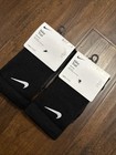 Nwt Nike Trail Running Crew Socks Black Wool Blend Dri-fit Men s 6-7 5 2 Pairs