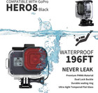 196ft Waterproof Case With Dive Filters For Gopro Hero 8 Black   Protective