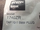 Irwin Hanson 1740zr M10x1 5mm 4flute Carbon Steel Plug Tap  bn380 