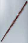 Antique Diamond Willow With Snakes   Brass Tip Walking Stick Cane Native America