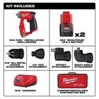 Milwaukee M12 Fuel Installation Drill driver Kit Model 2505-22 New Us