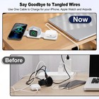 For Apple Watch Air Pods Iphone 3 In1 Wireless Charging Station Foldable Mat Pad