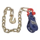 2 Ton 3  Snatch Block W  Shackle   2  Tow Chain Anchor Wrecker Car Carrier Cable