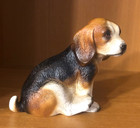 Vtg Harvey Knox House Of Global Art Hand Painted Beagle Dog Figurine  Japan Rare