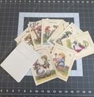 Vintage Lot Of 6 Unused Greeting Cards W  Envelopes  Children Illustrations