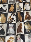 Vtg Cat Neck Scarf 57 x13 5  Women Poly Meow Fashion Beauty Cat Dress
