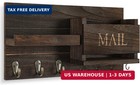 Mail Organizer For Wall Mount - Key Holder With Shelf Includes Letter Holder And