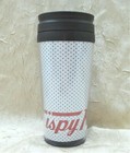 Krispy Kreme Doughnuts Hard Plastic Travel Mug Cup 14 Oz Screw On Lid 