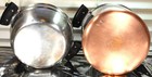 Revere Ware Double Boiler Usa Pre-1968 Copper Bottom 5 Qt Stock Pot Insert Pan