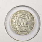 1856 Three Cent Silver   Sharp Strike Au About Uncirculated  Inv 3