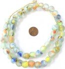 Made In Ghana Krobo Minty Multi Color Recycled Glass African Trade Beads-ghana