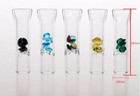 5pcs Thick D10 h50mm Glass Smoking Pipe Filter Herb Tobacco Cigarette Holder
