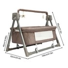 Portable Electric Baby Swing Cradle With Remote Bassinet Rocking Crib Infant Bed
