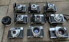Lot 9x Vintage Kodak Film Cameras Retina   Others 1 2 3 A B S 35mm   Extras Read