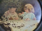 C 1915 Antique Imperial Ice Cream Serving Tray Litho On Tin Peace And Plenty   