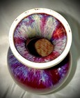 Rare Htf Antique Chinese Flambe Glazed Oxblood   Blue Porcelain Vase 1850