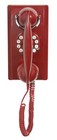 Crosley Cr55-re Wall Phone With Push Button Technology  Red