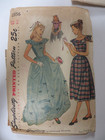 Vintage 40 s Simplicity 2356 Evening Dress Sewing Pattern Women Teen-age Sz 14