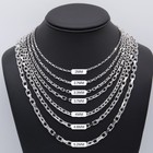 Rhodium Chunky Box Link Chain Necklace Sterling Silver 925 Italy All Sizes
