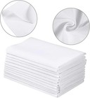 100 Pieces White Handkerchiefs Classic Hankies Bulk Set Pocket Square Towel S   