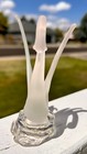 Frosted Glass Swan Figurine Wings Up Approx 4   h