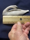 Miniature Hand Carved Turn Back  Swan Duck Decoy Carving Signed Don Lyons Wood