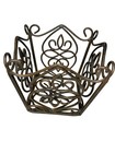 Vintage Style Metal Scrollwork Candle Holder Decorative Basket