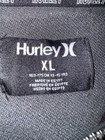Hurley Boys Xl Hoodie 13   15 Yrs Maroon Gray Zip Up Sweatshirt Logo Sleeve