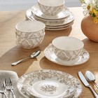 The Pioneer Woman Audrey 12-piece Stoneware Dinnerware Set Service For 4  Brown