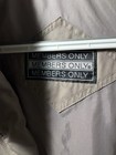Members Only Men s Tan Bomber Jacket Full Zip Pockets Stand-up Collar Size L