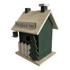 Wooden Bird House Nest Garden Outdoor Feeder Painted Bird Nest Decor Gift 7x6x10