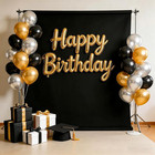 10 X 7 Ft Black Backdrop Background For Photography  High Density Polyester Fabr