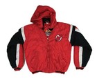 Vtg 90s Mighty Mac New Jersey Devils Winning Goal Puffer Full Zip Jacket Youth L