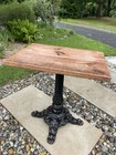 Vintage Cast Iron  Industrial Bistro Table Ornate Base  French Cafe Style 28x20